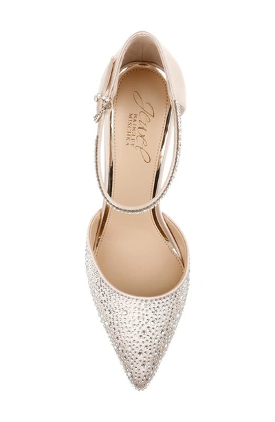 Jewel Badgley Mischka Women's Jailene Evening Pumps Women's Shoes In Champagne Satin