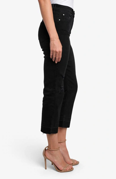 Shop Cavalli Class High Waist Straight Leg Wide Hem Jeans In Black