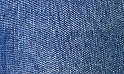 Shop Cavalli Class High Waist Straight Leg Wide Hem Jeans In Med Blue