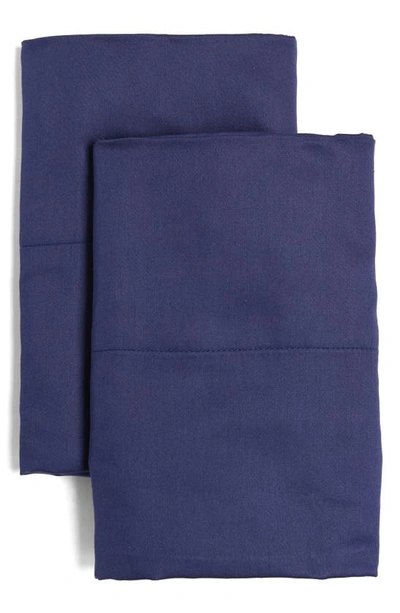 Shop Ted Baker Plain Dye Collection Set Of 2 Standard Pillowcases In Navy