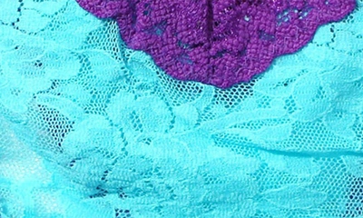 Shop Hanky Panky Signature Lace Original Rise Thong In Beau Blue/ Vivacious Violet