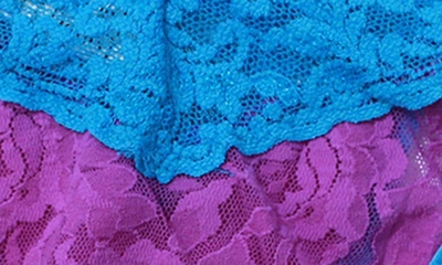 Shop Hanky Panky Signature Lace Original Rise Thong In Royal Purple/ Laguna Blue