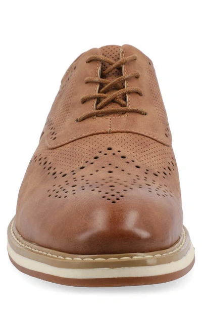 Shop Vance Co. Vance Co Patrick Tru Comfort Hybrid Oxford In Tan