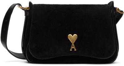 Shop Ami Alexandre Mattiussi Black Paname Paname Satchel Bag In Black/001