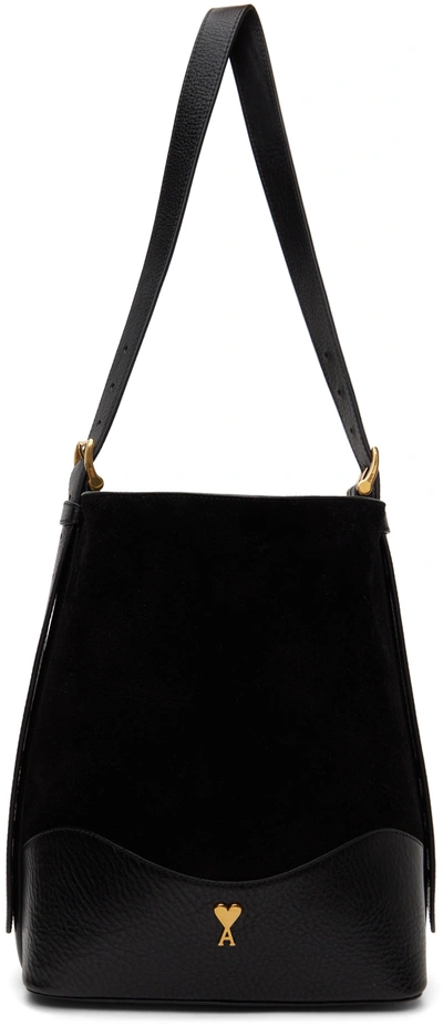 Shop Ami Alexandre Mattiussi Black Paname Paname Bucket Bag In Black/001
