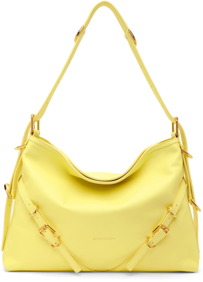 Shop Givenchy Yellow Medium Voyou Bag In 758-soft Yellow