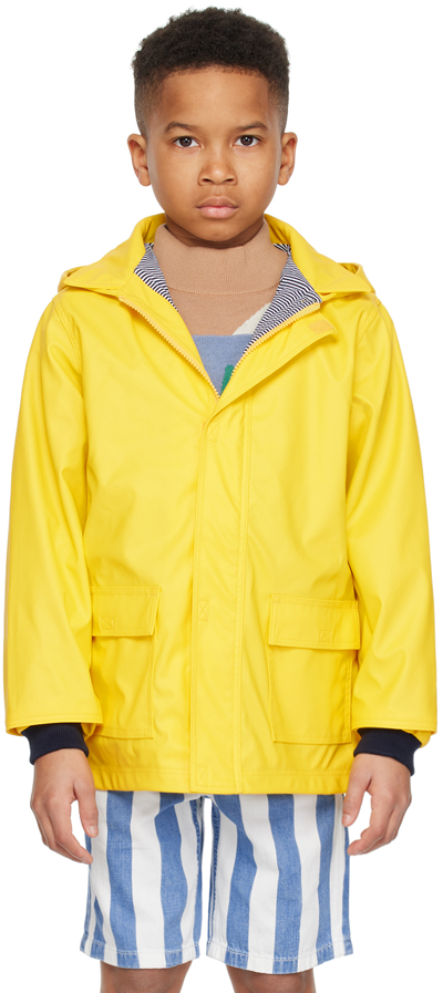 Shop Petit Bateau Kids Yellow Latah Rain Coat In Juane