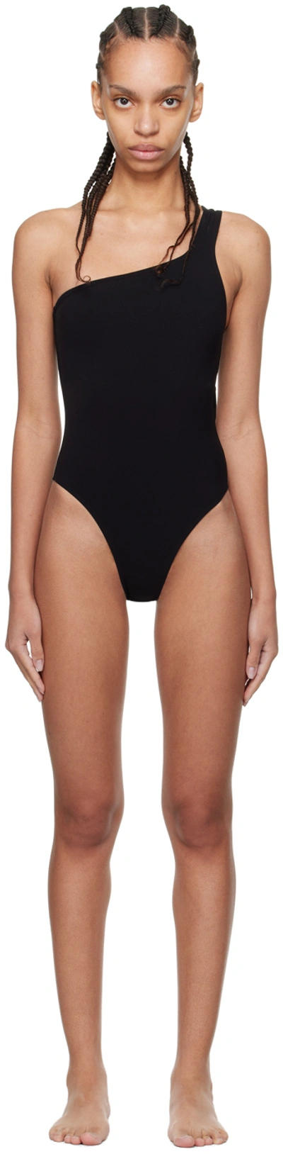 Isabel Marant Étoile Sage One-shoulder Swimsuit In 01bk Black