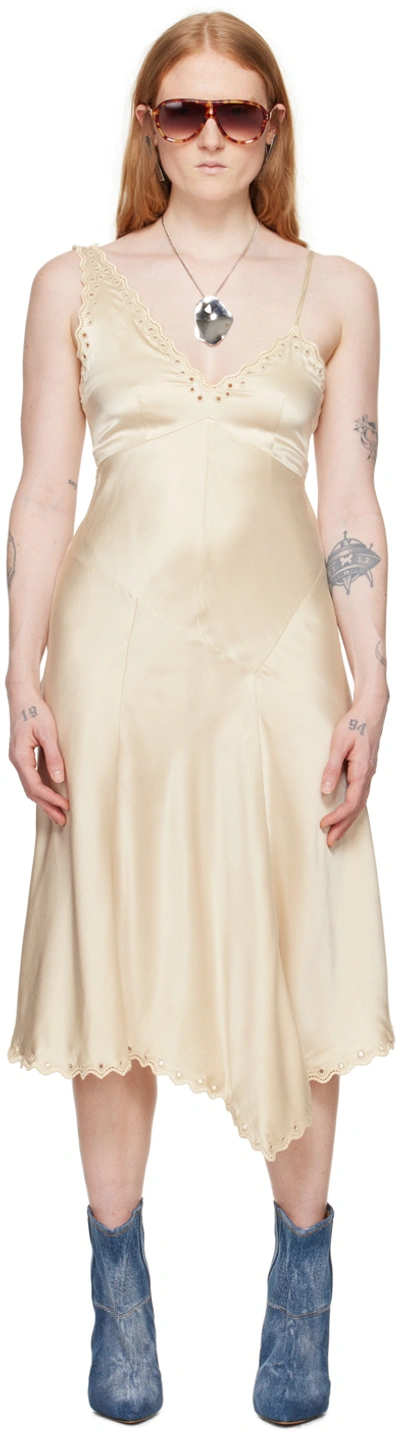 Shop Isabel Marant Off-white Ayrich Midi Dress In 90va Vanilla
