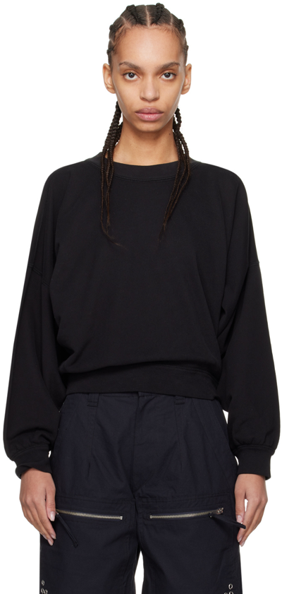 Shop Isabel Marant Étoile Black Sheila Sweatshirt In 01bk Black