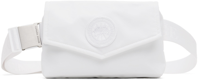 Shop Canada Goose White Mini Waist Pack Belt Bag In White - Blanc