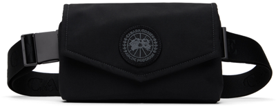 Shop Canada Goose Black Mini Waist Pouch In Black - Noir