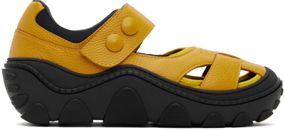 Shop Kiko Kostadinov Yellow Tonkin Hybrid Sandals In Honey