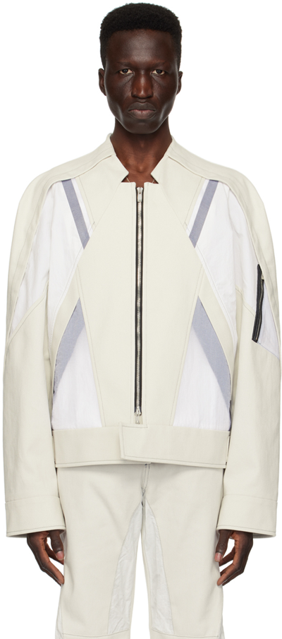 Shop Carnet-archive Off-white Trace Prism Denim Jacket
