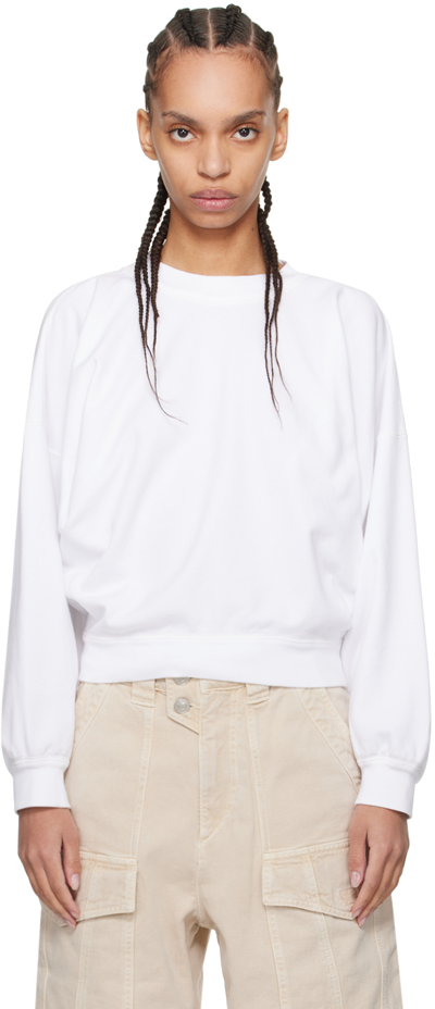 Shop Isabel Marant Étoile White Sheila Sweatshirt In 20wh White