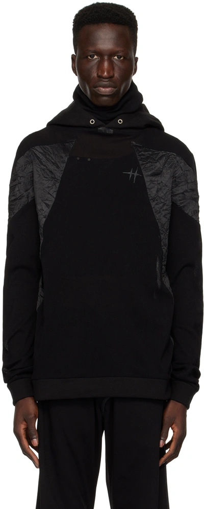 Carnet-archive Black Paneled Hoodie In Black