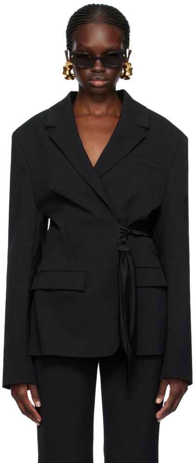 Shop Nanushka Black Marline Blazer