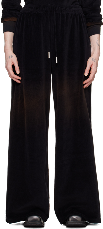 Shop Acne Studios Black Embossed Lounge Pants In 900 Black
