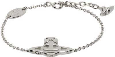 Shop Vivienne Westwood Silver Lucy Bracelet In Platinum