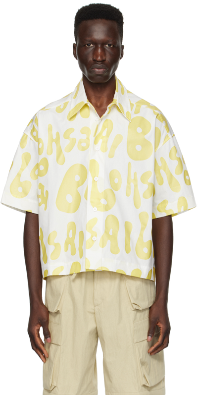 Shop Bonsai White & Yellow Printed Shirt In Off-white Ofwhit