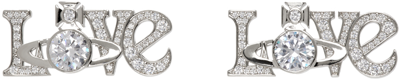 Shop Vivienne Westwood Silver Roderica Earrings In Platinum