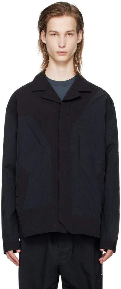 A-cold-wall* Dual-texture Long-sleeve Shirt In Black