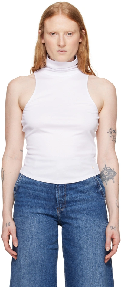 Shop Anine Bing White Jennie Tank Top