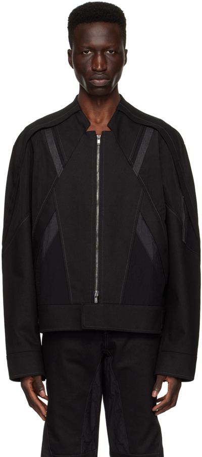 Shop Carnet-archive Black Trace Prism Denim Jacket