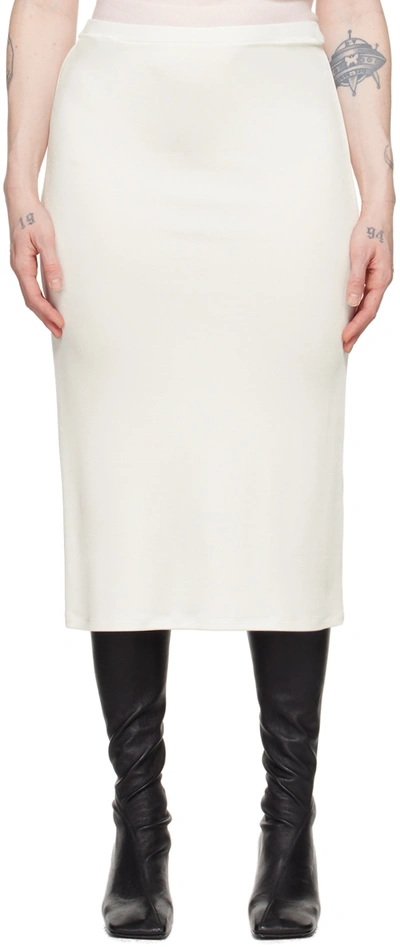 Shop Tove White Flor Midi Skirt In Ivory