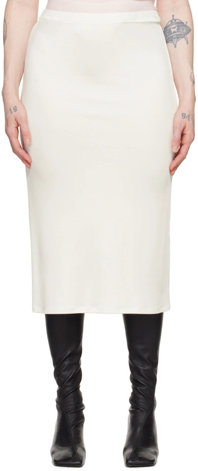 Tove Flor Viscose Jersey Midi Skirt In Ivory
