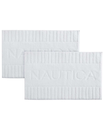 Nautica Logo Knit Bath Rug Set