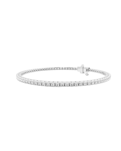 Shop Diana M Lab Grown Diamonds Diana M. Fine Jewelry 14k 3.00 Ct. Tw. Lab Grown Diamond Tennis Bracelet
