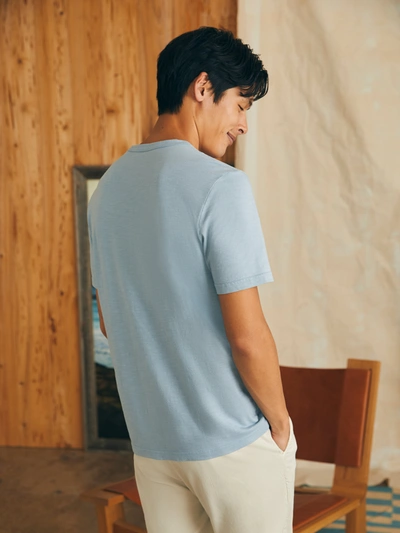 Shop Faherty Sunwashed Pocket T-shirt (tall) In Blue Breeze