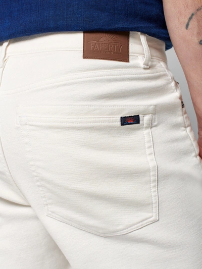 Shop Faherty Stretch Terry 5-pocket (30" Inseam) Pants In Cabo Blanco
