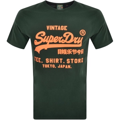 Shop Superdry Vintage T Shirt Green