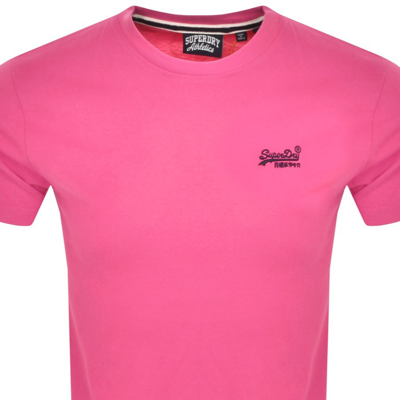 Shop Superdry Short Sleeved T Shirt Pink