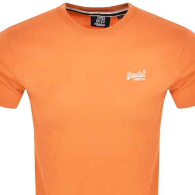 Shop Superdry Short Sleeved T Shirt Orange