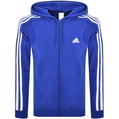 Shop Adidas Originals Adidas Essentials Full Zip Hoodie Blue