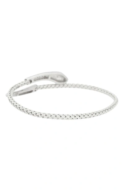 Shop Meshmerise Pavé Diamond Bypass Bracelet In White