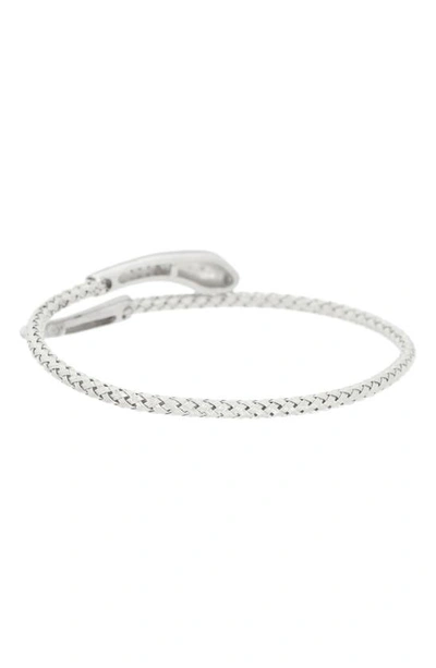 Meshmerise Pavé Diamond Bypass Bracelet In White