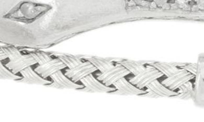 Shop Meshmerise Pavé Diamond Bypass Bracelet In White