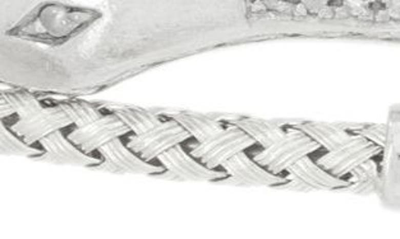 Meshmerise Pavé Diamond Bypass Bracelet In White