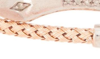 Shop Meshmerise Pavé Diamond Bypass Bracelet In Rose