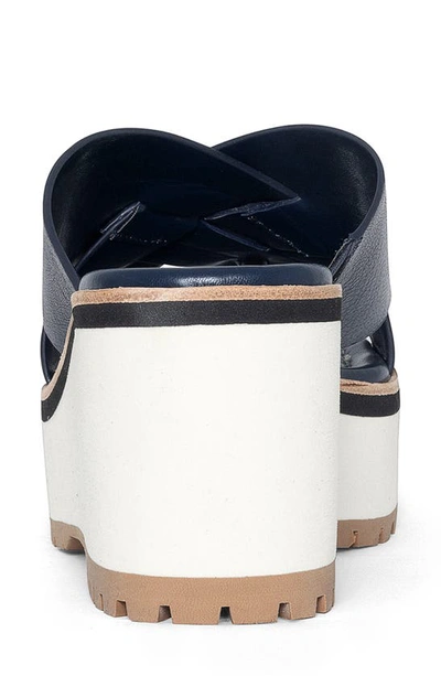 Donald Pliner Wedge Platform Sandal In Navy