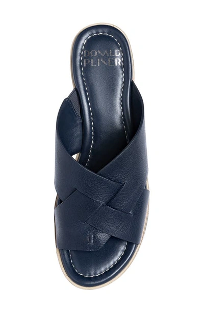 Donald Pliner Wedge Platform Sandal In Navy