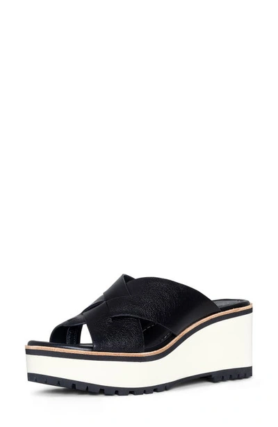 Donald Pliner Wedge Platform Sandal In Black