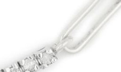 Meshmerise Diamond Paperclip Chain Bracelet In White