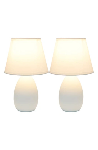 Shop Lalia Home Oblong Table Lamp Set In Off White