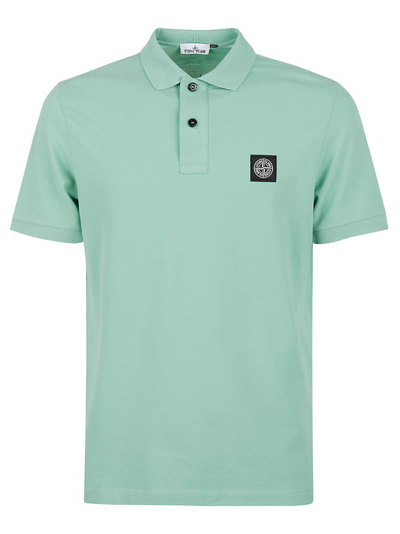 Shop Stone Island Compass Patch Short In Green