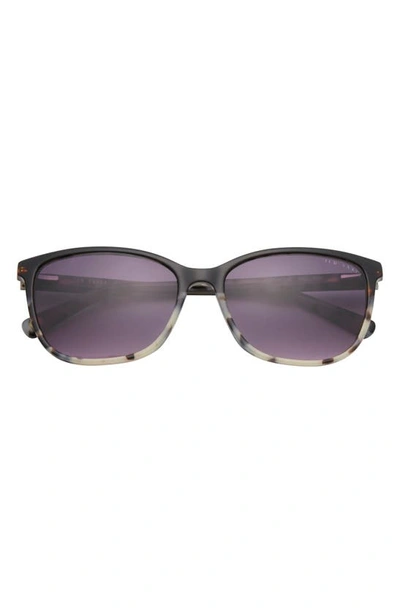 Shop Ted Baker 56mm Rectangular Sunglasses In Black